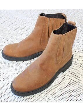Clarks Women's Orinoco 2 Mid Chelsea Boots 8.5 M Brown snuff Leather chunky sole